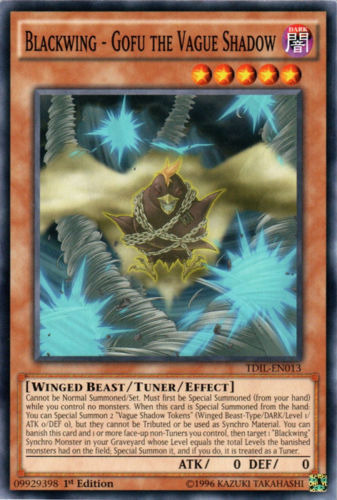 YuGiOh The Dark Illusion Blackwing - Gofu The Vague Shadow TDIL-EN013 YuGiOh The Dark Illusion Blackwing - Gofu The Vague Shadow TDIL-EN013
