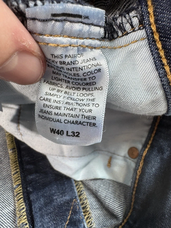 Lucky Brand 410 Jeans Mens 40x32 (40x27) Athletic Slim Blue Denim Pants Flex - Image 4 of 4