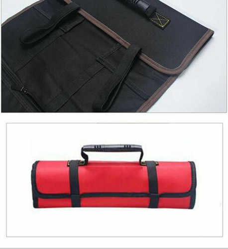 Electrician Tool Pocket Roll Up Storage Organizer Bags Canvas Chisel Tool Kit - Picture 13 of 13