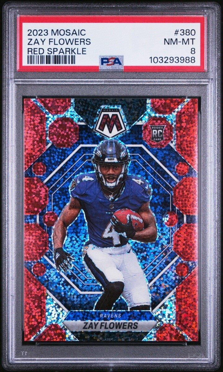 misy*♡ 2023 Panini Mosaic - Rookies Zay Flowers #380 Red Sparkle