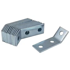 12 Pack 45° 3 Hole Open Angle Bracket 1/2" Bolt 1-5/8" Strut Channel Metal
