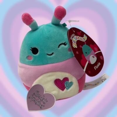 Fluxie the Caterpillar   Valentine s Day   5'' Squishmallow   BNWT HTF