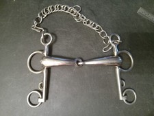 used Stubben loose cheek Pelham bit 5 3/4 in mouth stainless