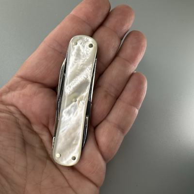 Antique JA HENCKELS Pocket Knife MOP Mother of Pearl 3-Blade