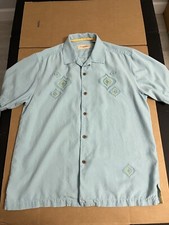Tommy Bahama Medium Adult Button Shirt Silk L...