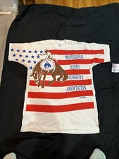 NWT 2004 Prof Rodeo Cowboys Assoc mens Tee T Shirt sz XL USA design Both Sides.