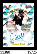 1-2018 BOWMAN'S BEST PERFORMERS ATOMIC REFRACTOR AUTO CONNOR SCOTT PIRATES 15/25