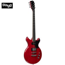 Stagg Silveray Series Dc Model Double Cutaway Electric Guitar Transparent Cherry