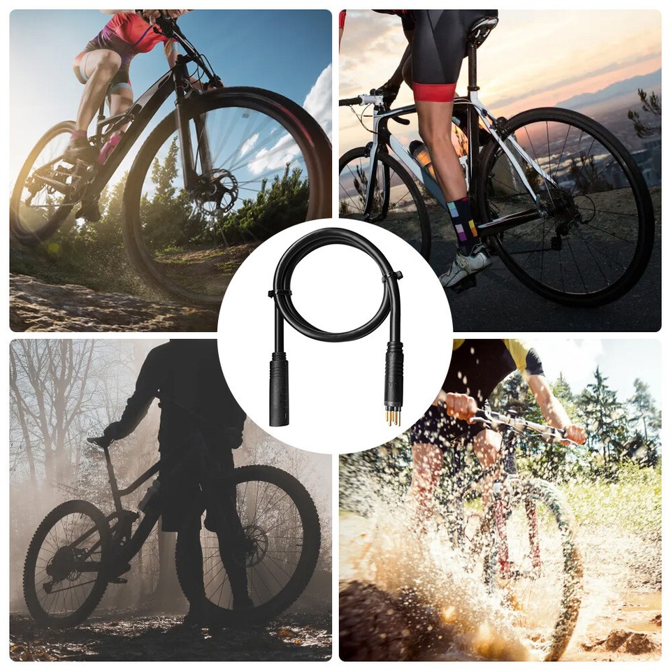 EBike Motor Female to Male Extension Cable 9 Pin Waterproof Wheel