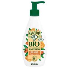 Lait Corps Miel Argan Nourrissant et Hydratatant, Bio LE PETIT MARSEILLAIS 250ml