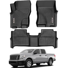 OEDRO TPE Floor Mats For 2008-2021 Nissan Frontier Liner All-Weather Anti-Slip