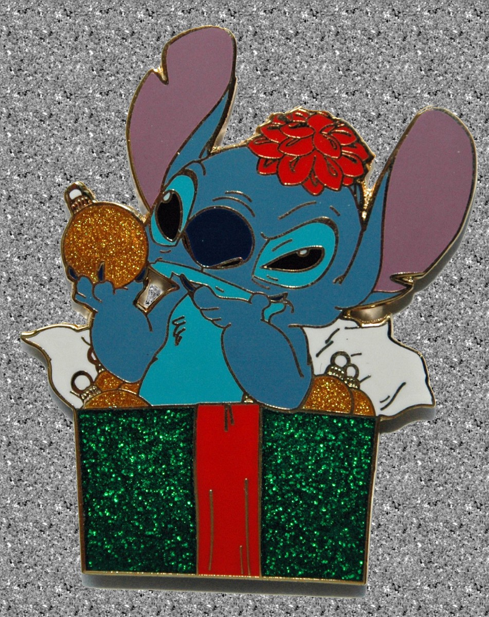 DSF LE300 Disney スティッチ クリスマス ピンバッジ DSF Pin Stitch in a Christmas Present LE 300 | eBay