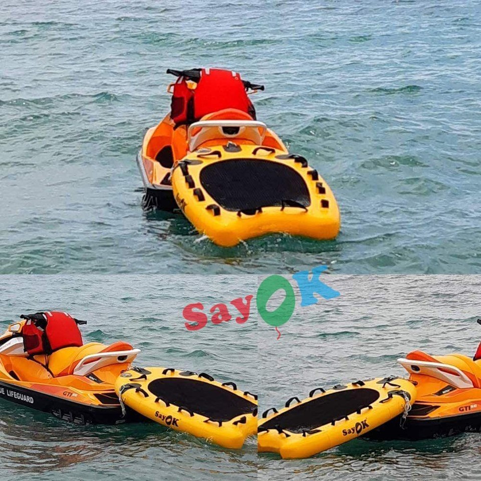 NEW Inflatable Water Floating Jet Ski Sled Board Professional Emergency ...