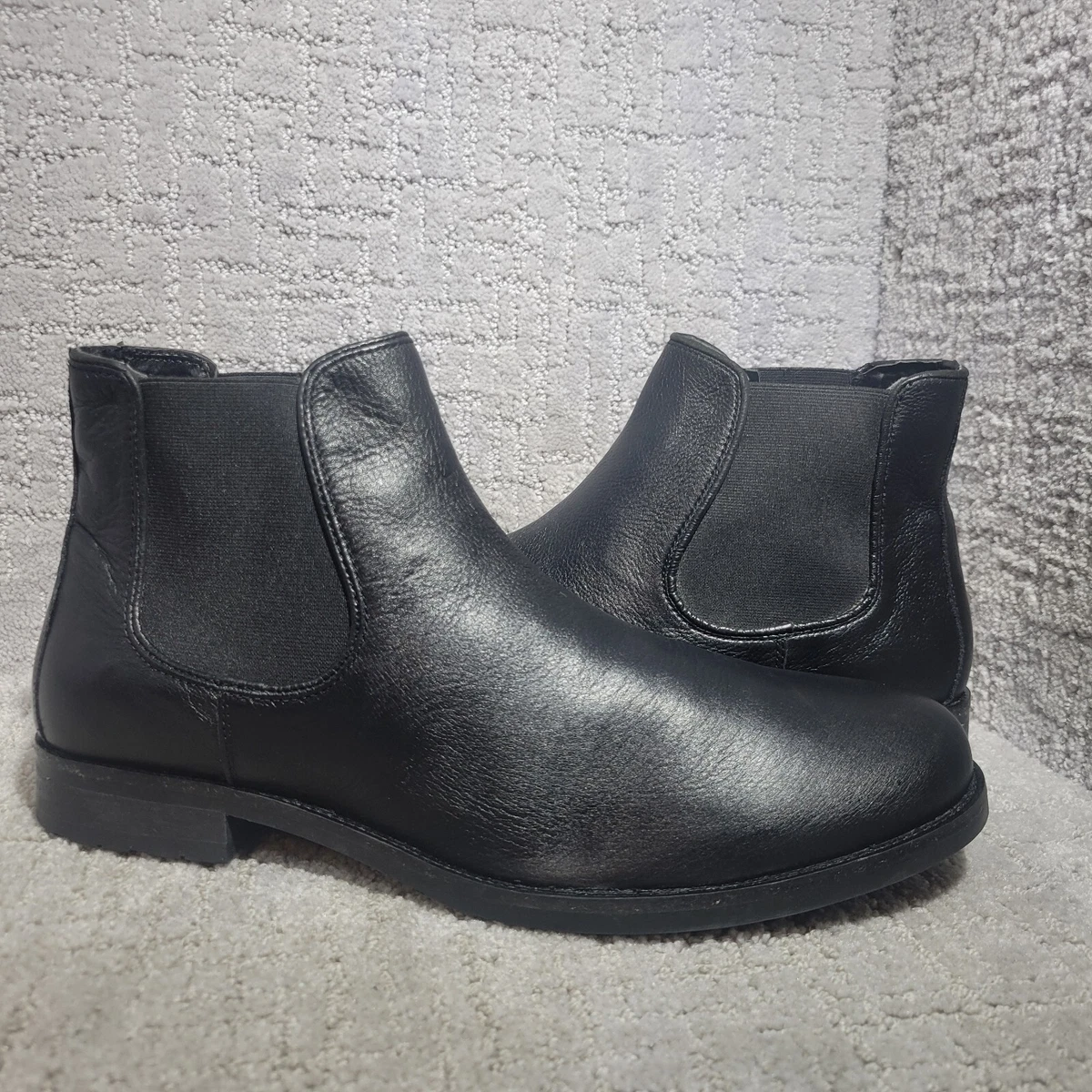 Vince Camuto Black Leather Amireu Boot Mens Size 12M NIB Chelsea Style Pull On Vince Camuto Black Leather Amireu Boot Mens Size 10.5M NIB  main image 3