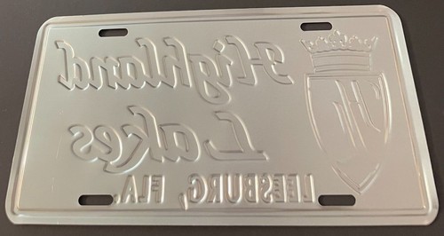 Highland Lakes Booster License Plate Leesburg Florida Community Developmemt - Afbeelding 2 van 2