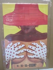 Va-va-Va-Voom! Vintage 1994 poster car garage man cave hot girl 16204