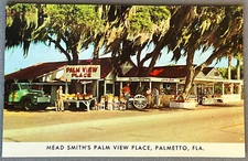 Florida FL, Palmetto, Mead Smith Palm View Place Fruit & Juice Stand, ca 1960 PC