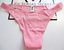 VICTORIA'S SECRET PINK Cotton Logo High Leg Thong Panty VS Petal Pink XL NWT