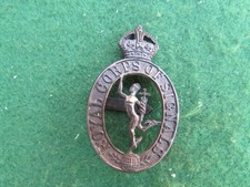 ORIGINAL WW2 OFFICERS BRONZE ROYAL CORPS OF SIGNALS CAP BADGE