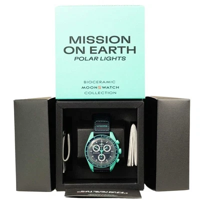 Omega x Swatch Moonswatch Mission on Earth Polar Lights Neu & OVP + Echtheitsz. - Bild 1 von 4
