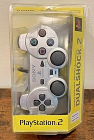 Silver Sony PlayStation 2 DUALSHOCK 2 Analog Controller - OEM WORKING TESTED