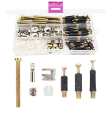 Binifimux 90Pcs Crib Screws Furniture Cam Lock Connecting Screws Nuts Assortment