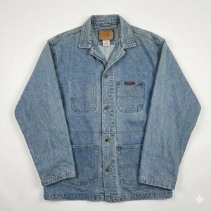Alfred by Alfred Sung Vintage Jean Jacket Oversized Blue Denim S