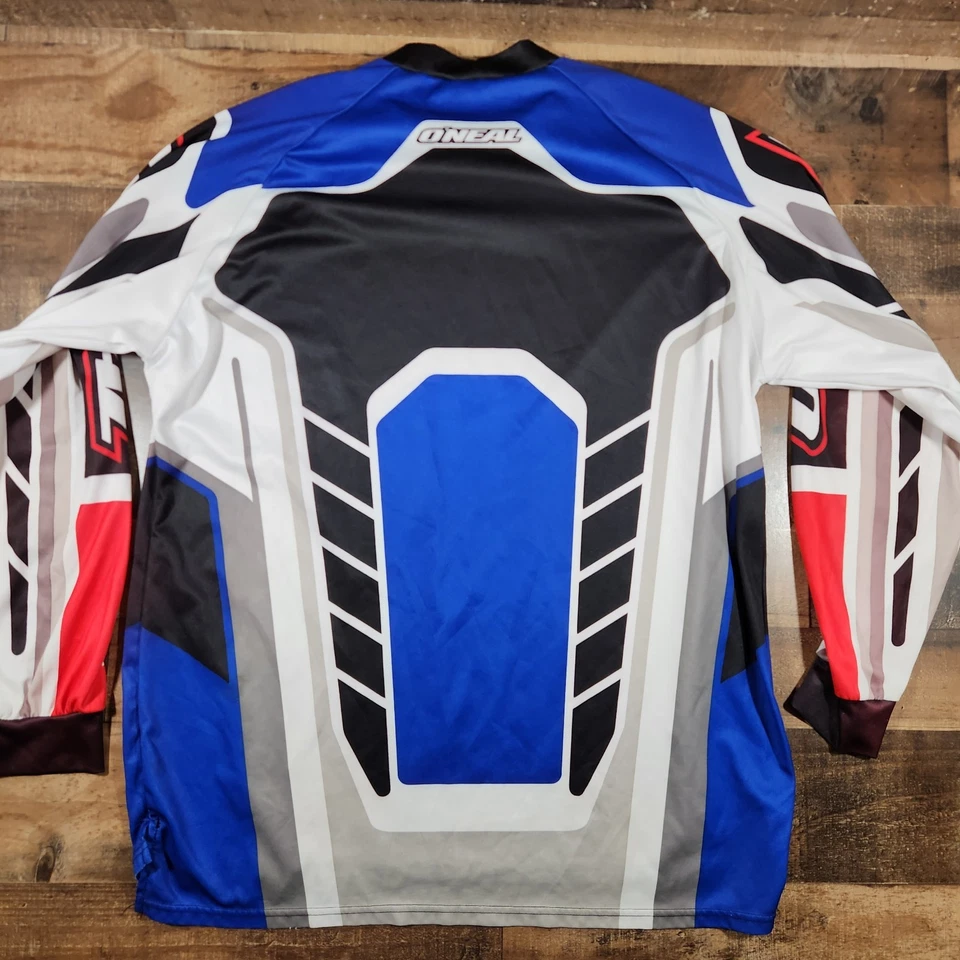 Vintage No Fear Motocross Jersey Mens XL Blue Black Y2K Method Padded Elbows - Image 2 of 4