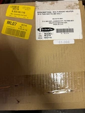 FOSTORIA  Model 4E219 Infrared Electric Heater  480V