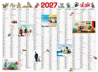 Uli Stein Jahresplaner 2027: Posterkalender Uli Stein Kalender 1 S. Deutsch 2027