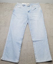 Seven7 Jeans Womens 8 Blue Denim Premium Light Wash Loose Straight Leg MY10341DE