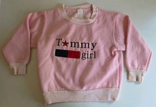 VTG Tommy Hilfiger Pink Tommy Girl Sweater Sz 4 Embroidered Made In USA