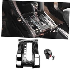 TKREENO Carbon Fiber Color Car Center Console Gear Shift Box Panel Cover Gear