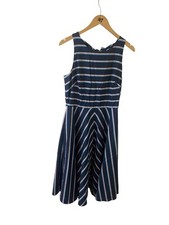 Eliza J Women's Stripe Fit & Flare Sleeveless Summer Dress - 10