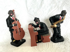 There Piece Vintage Black African American Jazz Band  Figurines/ Figures