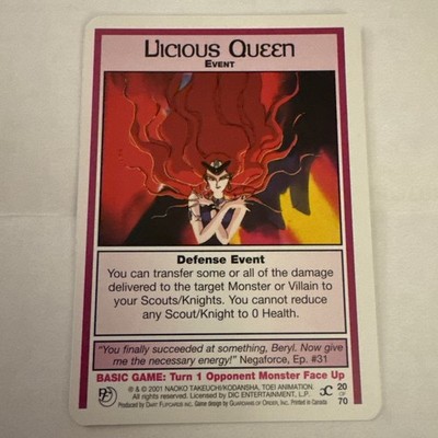 Sailor Moon CCG Card Game Past & Future Vicious Queen TCG 20 of 70