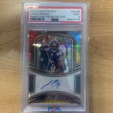 2020 Panini Select Signatures Lance Briggs #SI-LBR Tie-Dye Prizm /25 PSA 9 POP 1