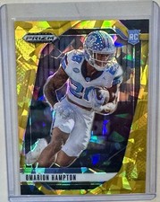 2025 Panini Prizm Draft Picks - Omarion Hampton #74 Gold Ice Prizm (RC)