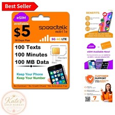 Nationwide 5G/4G LTE Prepaid SIM Card - Affordable 5 Plan for All Phones
