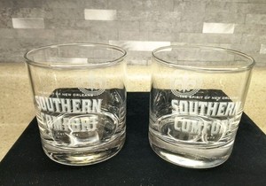 2-Southern Comfort Whiskey Glasses Tumblers Rocks Whiskey Bourbon Cocktails  