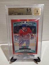 2019-20 OPC O-Pee-Chee Platinum Rookie Autos Red Prism /50 NICK SUZUKI BGS 9.5