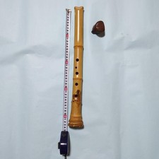Ikkai Shakuhachi 7 Hole Bamboo Flute 1 Shaku 4 Sun Open End F Tube Rare