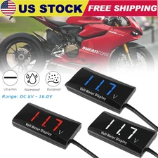12V LED Digital Display Voltmeter Car Motorcycle Voltage Volt Gauge Panel Meter