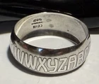 Antique Reed & Barton Sterling Silver Childs Napkin Ring Alphabet N890 Vintage