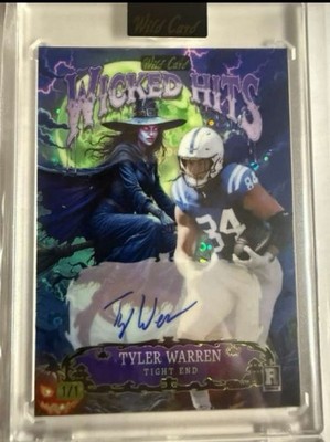 Wicked Hits 2025 Tyler Warren 1/1 Auto Rookie Card Colts