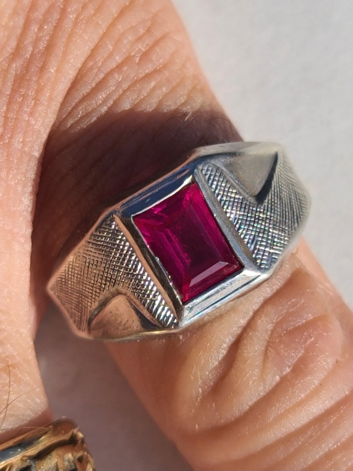 Sterling 925 Solid Silver Lab-Created Pink Sapphi… - image 13