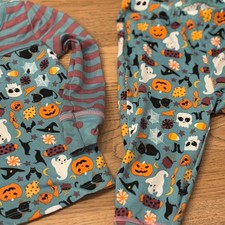 Matilda Jane Halloween Ghost Pumpkin Black Cat Pajama Set Kids Size 12-18 months