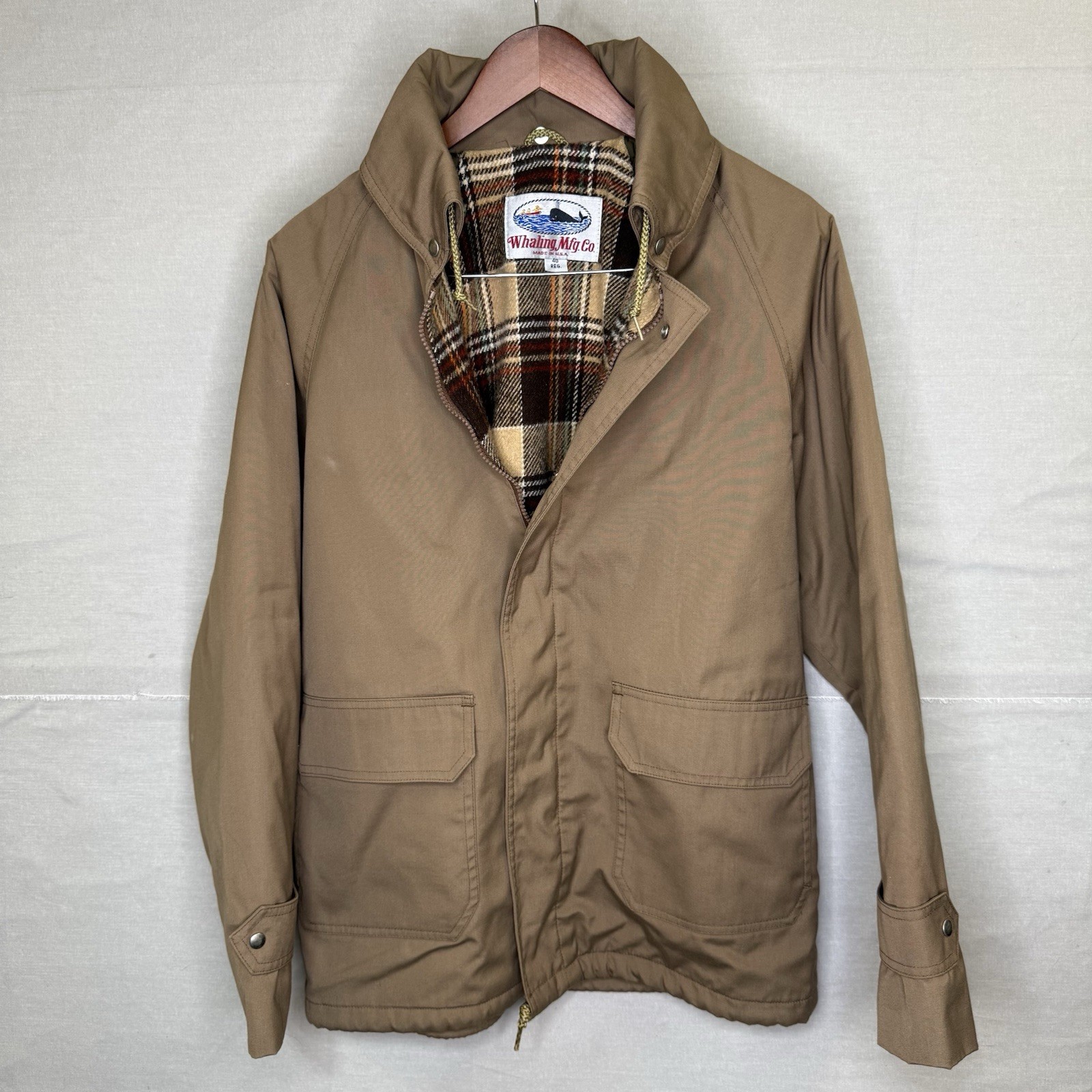 Vintage Whaling Mfg Co. Made in USA Men's Hunting & Shooting Jacket Size 40 Reg.