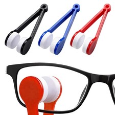 Mini Eyeglass Cleaner Brush, Portable Microfiber Sunglasses Cleaner Clip