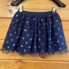 OshKosh Cute Polka Dot Tulle Black Gold Layered Skirt Girls 8